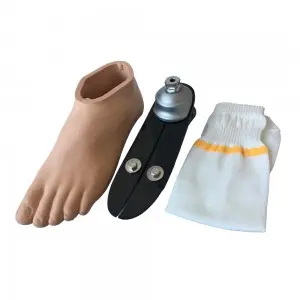 Low ankle carbon fiber foot with aluminum adapter